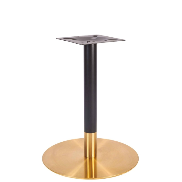Ares Brass and Black Large Dining Table Base The Contact Chair Company