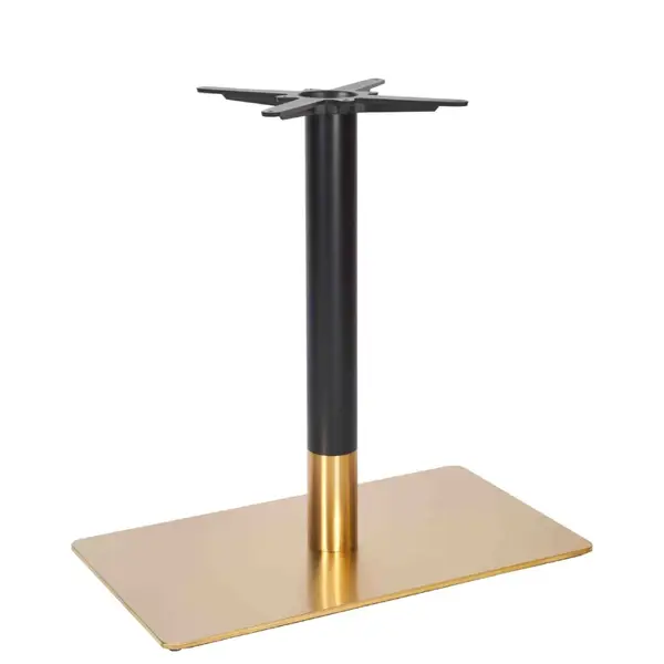 Ares Brass And Black Rectangular Dining Table Base | Contract Chair Co