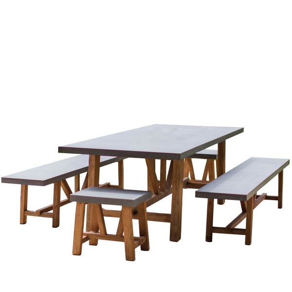 Chilson Table and Bench Set The Contact Chair Company