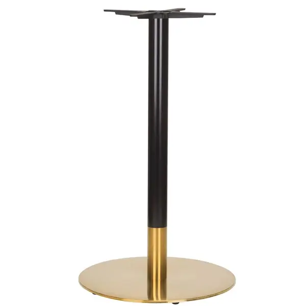 Midas Brass And Black Large Round Poseur Table Base | Contract Chair Co
