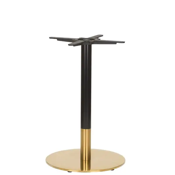 Midas Brass And Black Small Round Dining Table Base | Contract Chair Co