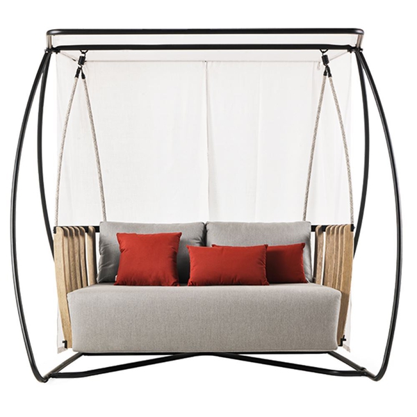 Hanging porch swing with cushions clearance