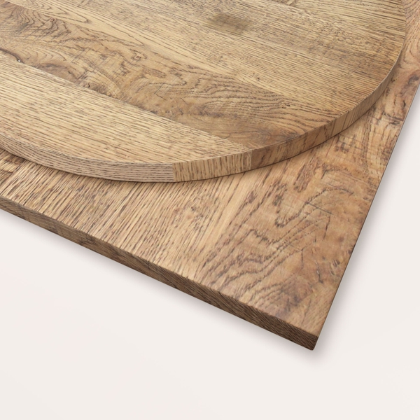 Rustic Solid Oak Table Top Contract Chair Co